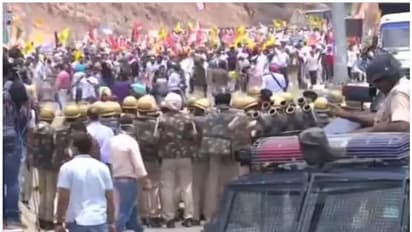 കര്‍ഷക പ്രക്ഷോഭം; ഹരിയാന രാജ്ഭവന്‍ മാര്‍ച്ചില്‍ സംഘര്‍ഷം, പൊലീസും കര്‍ഷകരും ഏറ്റുമുട്ടി