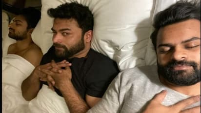 ఒకే బెడ్పై ముగ్గురు మెగా హీరోలు.. వెకేషన్ వైబ్స్