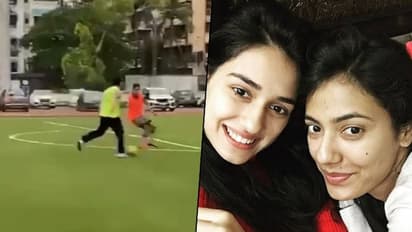 Tiger Shroff scores a goal despite pulling his muscle, here's how Disha Patani's sister reacted