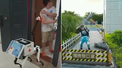 Viral video: Harsh Goenka shares video montage of robots enforcing COVID appropriate behaviour