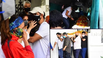 (Pictures) Mandira Bedi's husband Raj Kaushal's last journey from their Bandra house RaMa