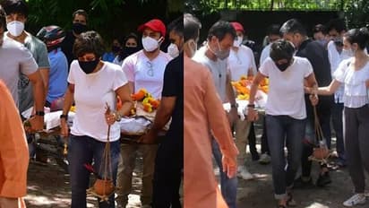 രാജ് കൗശലിന്റെ അന്ത്യകർമ്മങ്ങൾ ചെയ്ത് ഭാര്യ മന്ദിര ബേദി