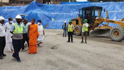 ಅಯೋಧ್ಯೆ ರಾಮಮಂದಿರ ಕಾಮಗಾರಿ ವೀಕ್ಷಿಸಿದ ಪೇಜಾವರ ಸ್ವಾಮೀಜಿ