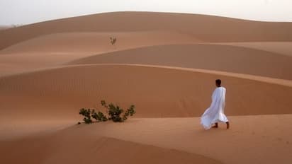 প্রবল গরমে মাঝ মরুভূমিতে বরফ জলে ডুব, করোনাকালে প্রতিরোধ ক্ষমতা বাড়াচ্ছেন দুবাইবাসী