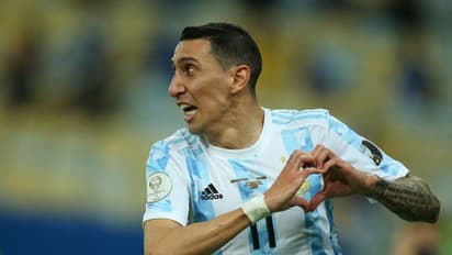 വല ചുംബിച്ച് ഡി മരിയ; സ്വപ്ന ഫൈനലിന്റെ ആദ്യപകുതിയില് അര്ജന്റൈന് പുഞ്ചിരി