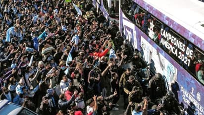 അര്‍ജന്റീനയില്‍ തിരിച്ചെത്തിയ മെസിക്കും സംഘത്തിനും ഗംഭീര സ്വീകരണം- വീഡിയോ