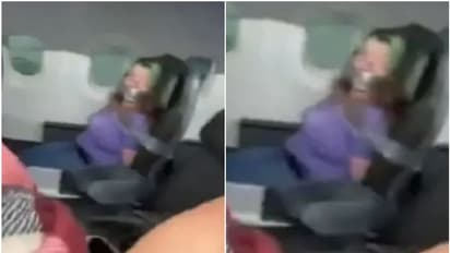 യാത്രക്കിടെ വിമാനത്തിന്റെ വാതില് തുറക്കാന് ശ്രമം; യുവതിയെ സീറ്റില് കെട്ടിയിട്ട് ജീവനക്കാര്