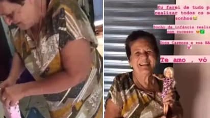 മുത്തശ്ശിക്ക് കൊച്ചുമകളുടെ സമ്മാനം ബാർബി ഡോൾ, കണ്ണ് നനയിക്കുന്ന വീഡിയോ