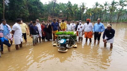 ಗದ್ದೆಗಿಳಿದು ಕೃಷಿಕರಾದ ಬಿಜೆಪಿ ರಾಜ್ಯಾಧ್ಯಕ್ಷ ನಳಿನ್ ಕುಮಾರ್ ಕಟೀಲ್