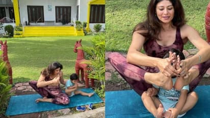 പൂജാ ബത്രയ്‍ക്ക് യോഗ ചെയ്യാൻ കൂട്ടായി, ഫോട്ടോ പങ്കുവെച്ച് താരം