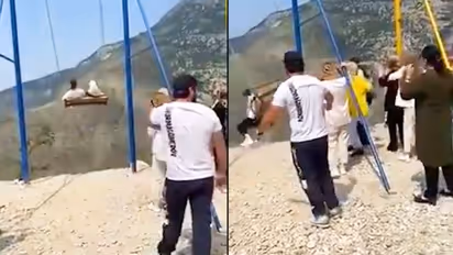 Women fall off 6,300 ft cliff while enjoying swing ride; watch spine-chilling video