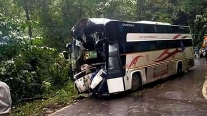 കണ്ണൂർ മാക്കുട്ടം ചുരം പാതയിൽ ബസ്സ് നിയന്ത്രണം വിട്ടു മരത്തിലിടിച്ച് അപകടം; ഡ്രൈവർ മരിച്ചു