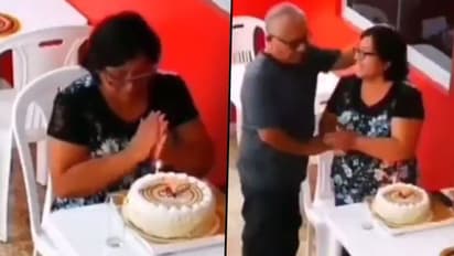 Woman rejoices birthday alone, gets surprised by restaurant staff; watch emotional video