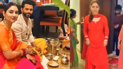 शादी के बाद ससुराल में गृह प्रवेश पर हुई पूजा, महाराष्ट्रियन लुक में नजर आईं दिशा परमार