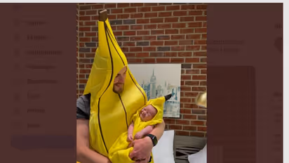 Viral: Father-daughter don matching banana outfits, leaves Twitter in splits; Check out
