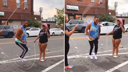 Man playing double-dutch goes crazy viral; watch video