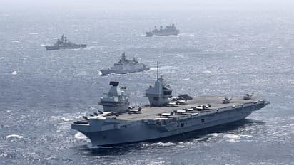 Indian Navy engages with HMS Queen Elizabeth off Bay in Bengal
