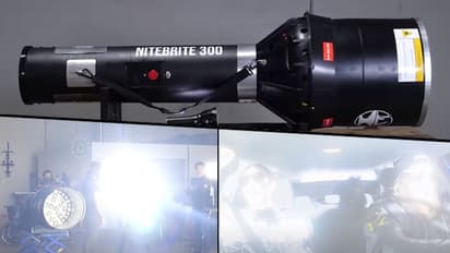 YouTubers create world's brightest outsized flashlight; watch video