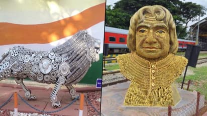 Indian Railways installs APJ Abdul Kalam's bust made of scrap in Bengaluru; watch pics