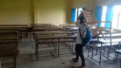 ఎగిరెగిరి గుండెలపై తన్ని, తలను గోడకేసి బాది... స్టూడెంట్ ను చితకబాదిన కసాయి టీచర్