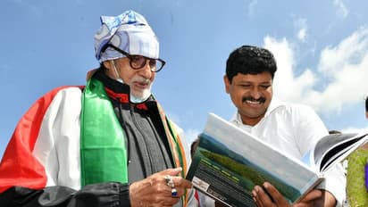 హైదరాబాద్ లో మొక్క నాటి... గ్రీన్ ఇండియా ఛాలెంజ్ లో పాల్గొన్న బిగ్ బి అమితాబ్ (ఫోటోలు)