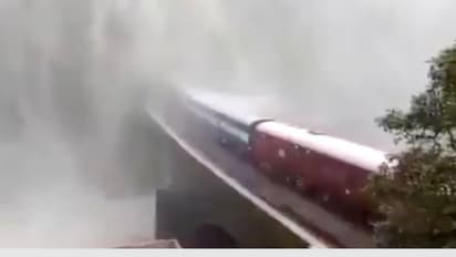 Watch: Heavy rains halt train passing through Goa's Dudhsagar waterfall