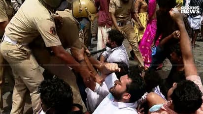 മന്ത്രി വി ശിവൻകുട്ടി രാജിവയ്ക്കണമെന്നാവശ്യപ്പെട്ട് കെ എസ് യു മാർച്ച്