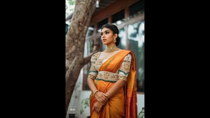 பட்டு புடவையில்... மணமகளாய் ஜொலிக்கும் 'சார்பட்டா' பட நாயகி துஷரா விஜயன்..! சொக்கி போகும் ரசிகர்கள்..!