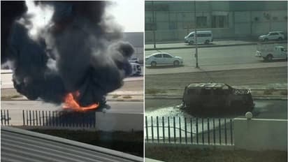 ദുബൈയില് കാറിന് തീപിടിച്ചു, ആളപായമില്ല