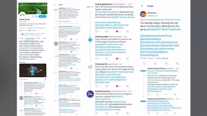 Godrej Group brands give their newest member, Godrej Housing Finance, a grand Twitter welcome