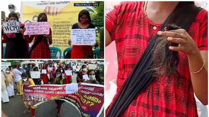 റാങ്ക് ലിസ്റ്റ് നീട്ടില്ലെന്ന് സർക്കാർ, മുടി മുറിച്ച് പ്രതിഷേധിച്ച് വനിതാ സിപിഓ ഉദ്യോഗാർത്ഥികൾ