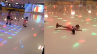 റോളർ സ്‌കേറ്റിങിനിടെ നിലത്തുവീണ് നാലുവയസുകാരി; ശേഷം സംഭവിച്ചത്...