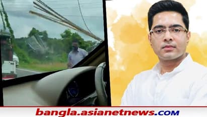 ত্রিপুরেশ্বরী মন্দির যাওয়ার পথে অভিষেকের গাড়িতে হামলা, ভাঙল কাঁচ