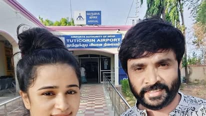 Snehan kisses: இனி இப்படி கிஸ் பண்ணாதீங்க..அப்புறம் இது தான் நடக்கும்...நேரலையில் செல்லமாக மிரட்டிய கன்னிகா..