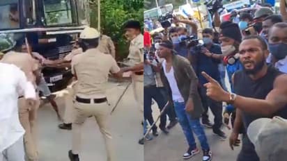 പൊലീസ് കസ്റ്റഡിയില് ആഫ്രിക്കന് വംശജനായ വിദ്യാര്ത്ഥി മരിച്ചു; ബെംഗലുരുവില് പ്രതിഷേധം, ലാത്തിച്ചാര്ജ്