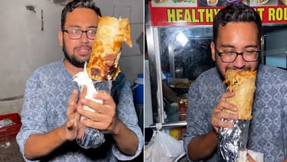 Ever seen a 2-feet-long chicken egg roll? Watch the video here