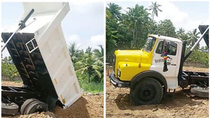 നാട്ടുകാരുടെ കണ്ണില്‍ മണ്ണിടാന്‍ നുണ പറഞ്ഞു, ടിപ്പറിനെ മണ്ണ് ചതിച്ചു!