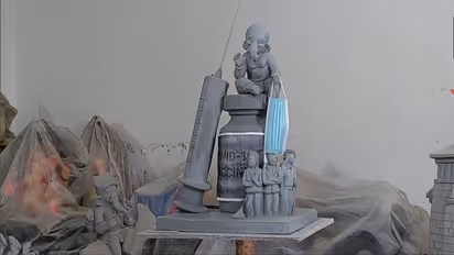 Ganesh Chaturthi: Gujarat artist makes eco-friendly idol, aims to promote COVID inoculation