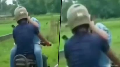 Bihar couple engage in ‘inappropriate behaviour’ on moving bike; check out what happens next