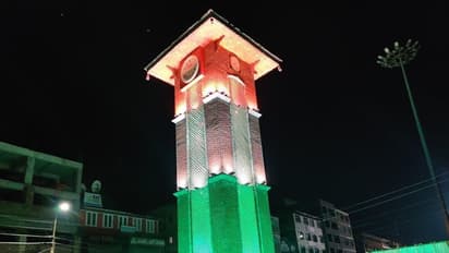 Clock Tower ('Ghanta Ghar') at Lal Chowk illuminates with Tricolour lights ahead of Independence Day