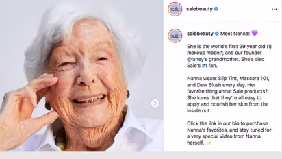 'Stealing hearts': 99-year-old US woman models for granddaughter's beauty brand