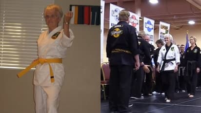 'ഇതൊക്കെ എന്ത്'; 83-ാം വയസ്സില് ബ്ലാക്ക് ബെല്റ്റ് നേടി താരമായൊരു മുത്തശ്ശി