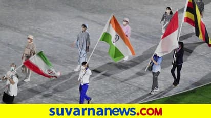 ತ್ರಿವರ್ಣ ಧ್ವಜ ಹಿಡಿದು ಮುನ್ನಡೆಸಿದ ಭಜರಂಗ್ ಪೂನಿಯಾ