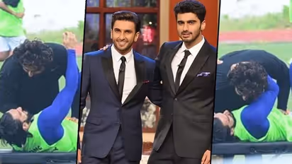 Ranveer Singh smooches Arjun Kapoor in public; watch their viral bromance video