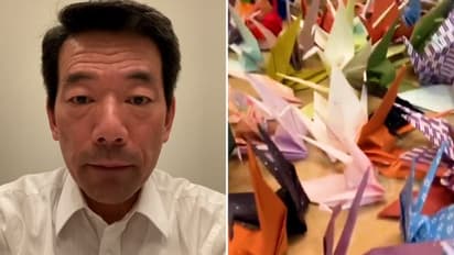 Japanese diplomat wins hearts by making 357 origami cranes over a year