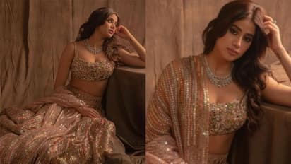 സീക്വിൻ ലെഹങ്ക- ചോളിയില്‍ അതിമനോഹരിയായി ജാന്‍വി കപൂര്‍; ചിത്രങ്ങള്‍