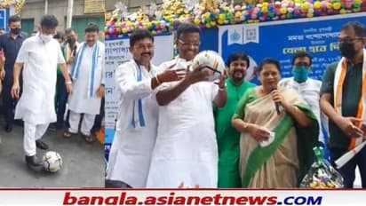 Khela Hobe Divas- 'BJP গোল করে না, গোল খায়, ত্রিপুরা ইস্যুতে দিলীপকে পাল্টা তোপ ফিরহাদের