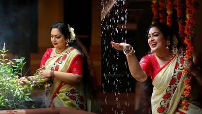 സെറ്റ് സാരിയില്‍ തിളങ്ങി രശ്‍മി സോമന്‍; ഓണം ഫോട്ടോഷൂട്ട് ചിത്രങ്ങള്‍