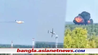 Viral Video - মাঝ আকাশেই আগুন, টাল খেয়ে ভেঙে পড়ল সামরিক বিমান, মৃত ৩