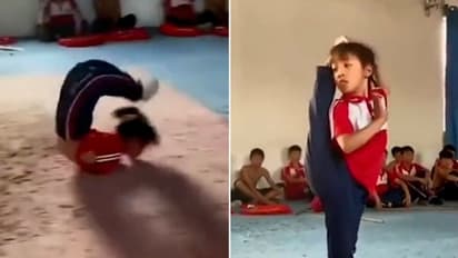 Little girl's incredible gymnastics routine amazes internet; Watch viral video